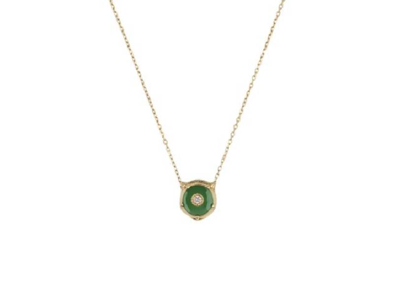 GIROCOLLO ORO GIALLO CON GIADA VERDE E DIAMANTI LE MARCHÉ DES MERVEILLES GUCCI YBB502510001